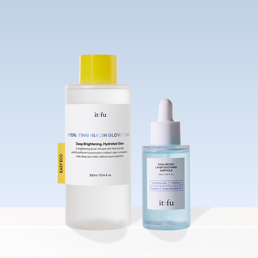 Itfu Moisture Tone-Up 2-Piece Set (Radiance Toner + Hyaluronic Ampoule)