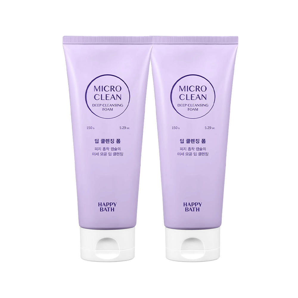 Happy Bath Micro Clean Cleansing Foam 150g (2-Pack)