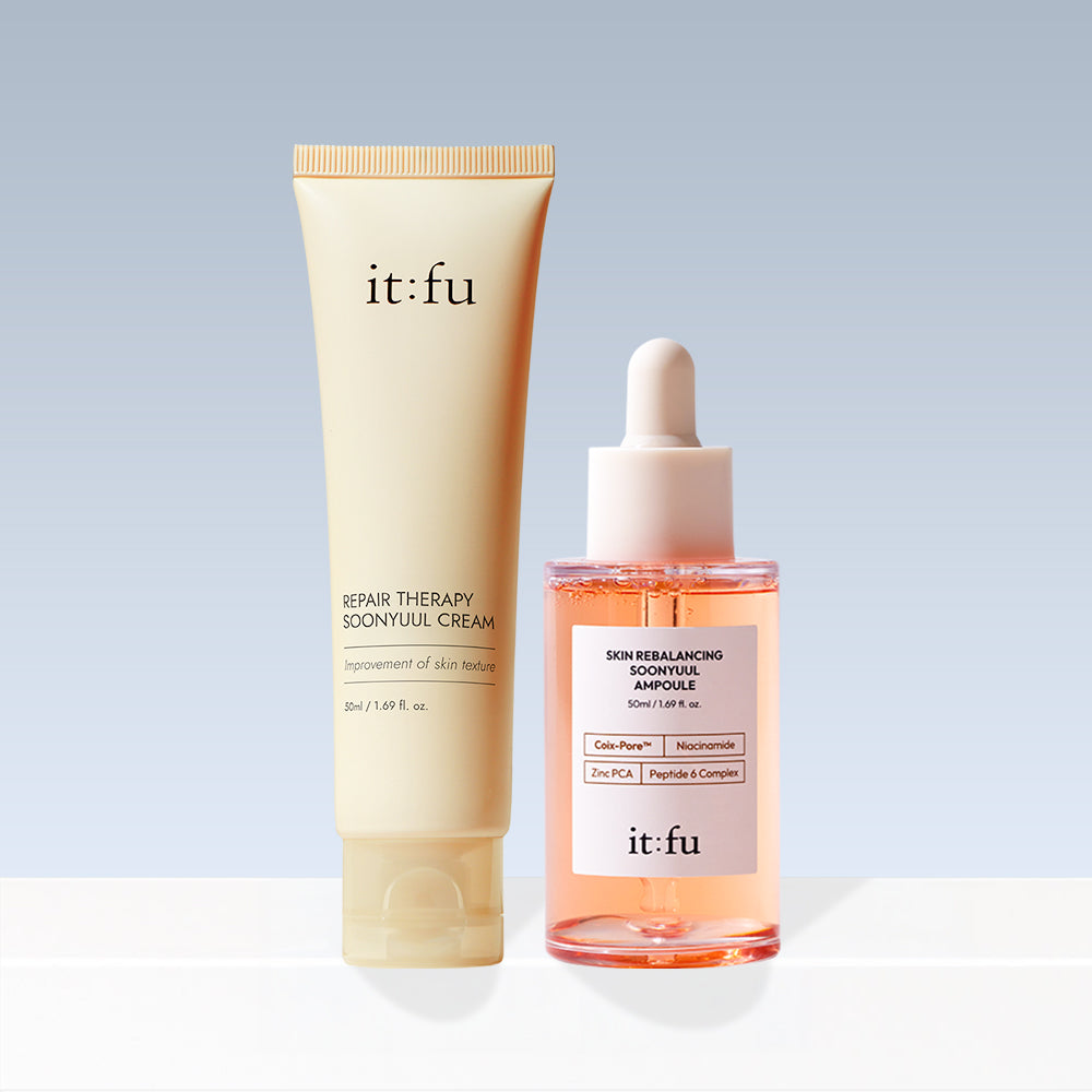 Itfu Sunyul 2-Piece Set (Job's Tears Cream + Job's Tears Ampoule)
