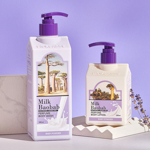 Milk Baobab Perfume Body Lotion Baby Powder, 250ml