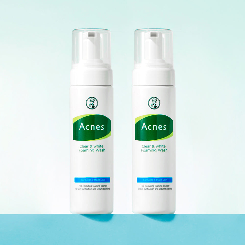 Acnes Clear & White Foaming Wash 130ml (2 Pack)