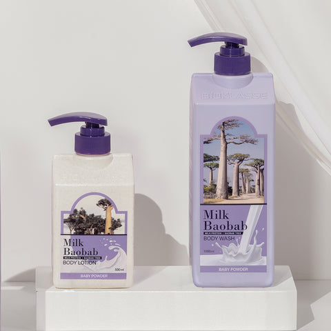 Milk Baobab Original Shampoo + Treatment + Body Wash (Baby Powder) - 1L x 3
