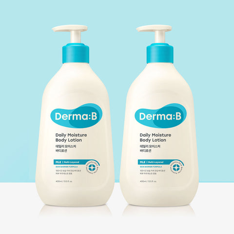 Derma:B Daily Moisture Body Lotion 400ml (2 Pack)