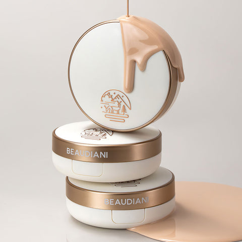 Beaudiani Hydrating Glow Cover Cushion Foundation Set SPF50+ (Main + Refill)