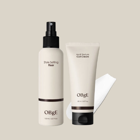 OBGE Multi Texture Curl Cream + Style Setting Fixer 2-piece Set