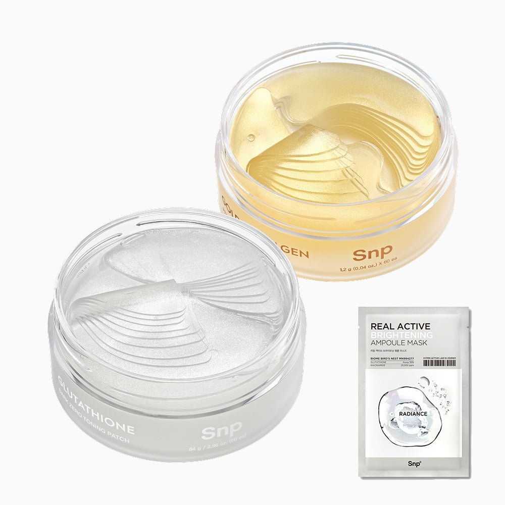 SNP Gold Collagen Perfection Eye Patch + Glutathione Toning Patch SET