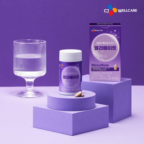 CJ Wellcare Melamate Plant-Based Melatonin 2 mg, 30 Tablets (2 Pack)