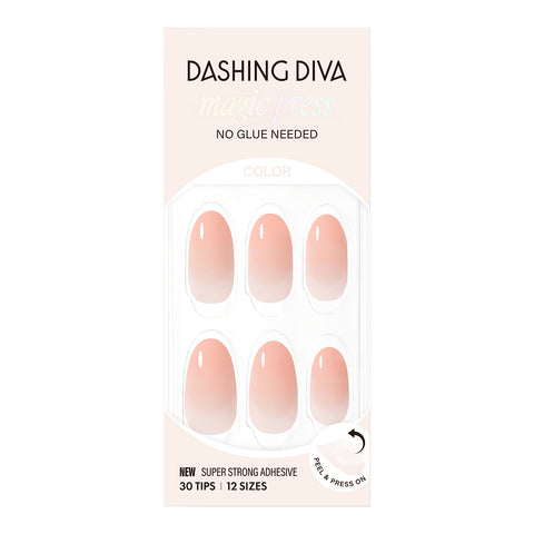Dashing Diva Magic Press Peach Layer (Almond) Nail Tips