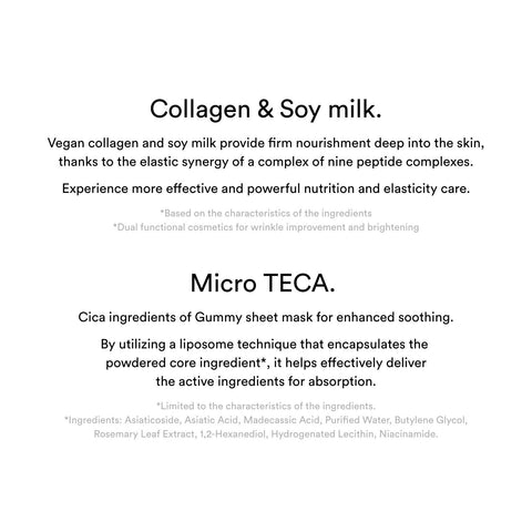 Soonsu Beauty Gummy Sheet Mask Collagen Milk Sticker packaging design