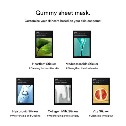 Soonsu Beauty Gummy Sheet Mask Collagen Milk Sticker application use