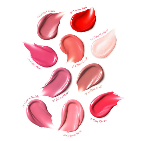 Giverny Dewy Lip Glaze Tint 10 Colors 4.3g/4.9g