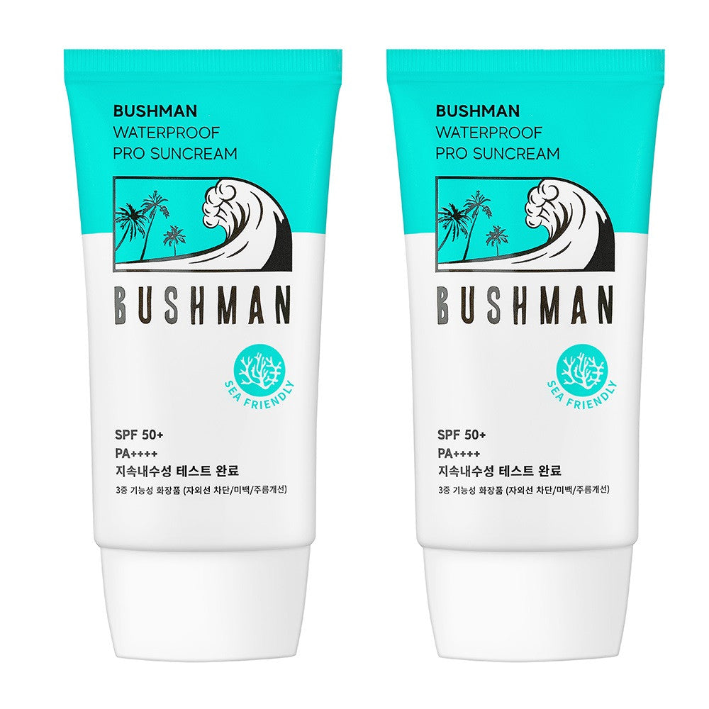 Bushman Waterproof Pro Sun Cream SPF50+ PA++++ 50ml (2pcs)