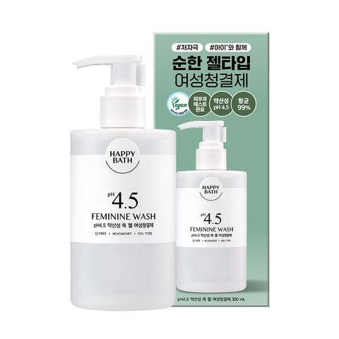 Happy Bath pH 4.5 Mild Feminine Cleanser 300ml (2-Pack)