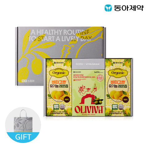 Dong-A Pharm Oliviva Organic Olive Oil 44 Sachets + Lemon Juice 42 Sachets Gift Set