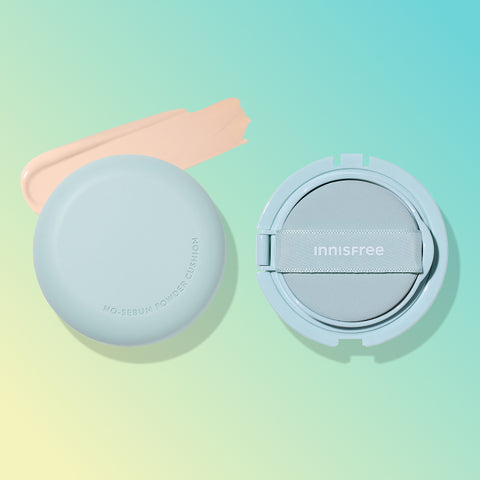 Innisfree No-Sebum Powder Cushion [17N] 14g + Refill 14g