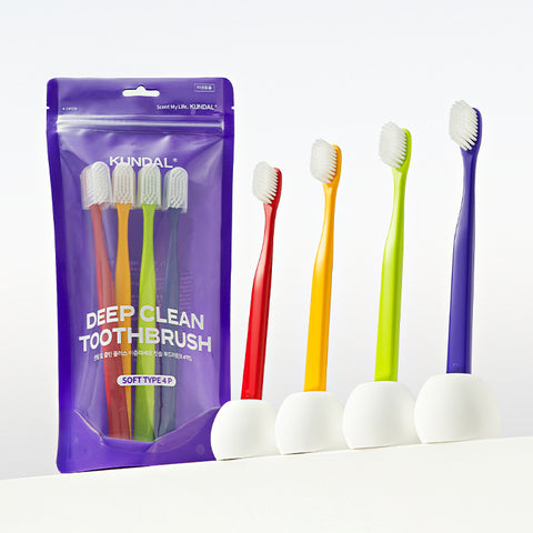 Kundal Deep Clean Plus Dual Microfilament Toothbrush Set 4 Pack