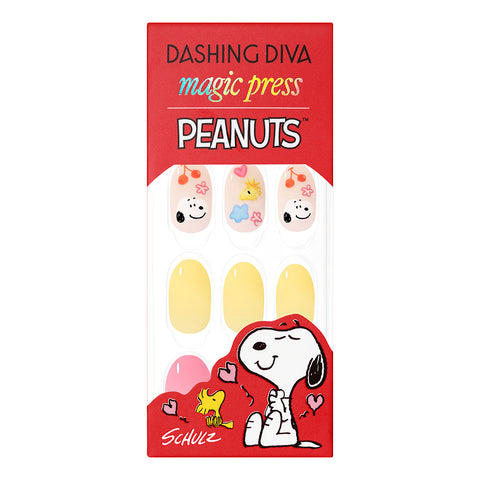 Dashing Diva X Peanuts Magic Press Crayon Snoopy (Oval) Nail Tips