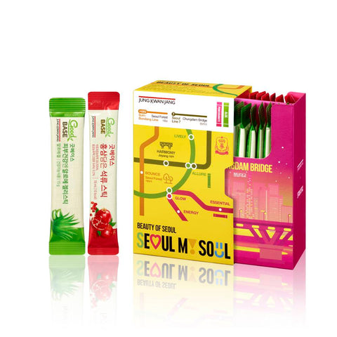 JungKwanJang Beauty Of Seoul Red Ginseng Pomegranate Stick 10 sticks + Aloe Gel Stick 10 sticks (Set)
