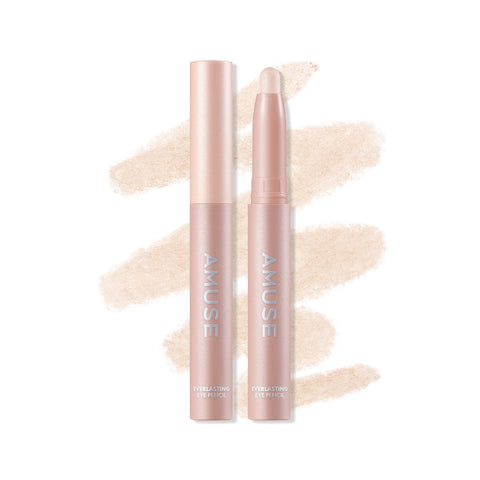 Amuse Eye Layering Trio Set (Eyeshadow Palette + Everlasting Eye Pencil 1.6g + Glitter) 01 Lumi Beige