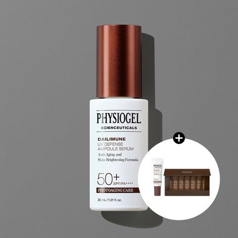 Physiogel ScienCeuticals DailyMune UV Defense Sun Ampoule Serum 30ml + Antioxidant Gift Set (Ampoule 1ml x7 + Sun Serum 5ml)