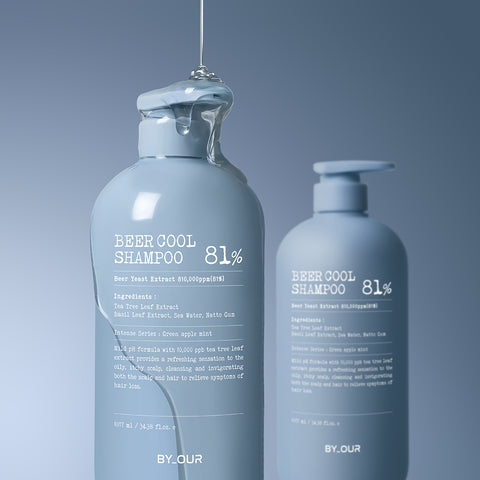 Byour Beer Yeast 810,000 PPM Cooling Hair Loss Shampoo 1017ml (2 Pack)