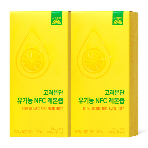 Koreaeundan Organic NFC Lemon Juice 15 Sachets (2 Pack)