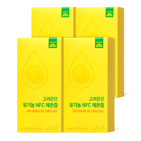 Koreaeundan Organic NFC Lemon Juice 15 Sachets x 4 Packs