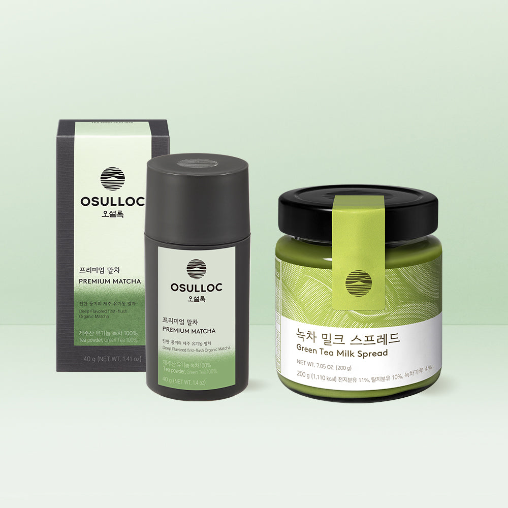 OSULLOC Premium Matcha + Green Tea Milk Spread 40g