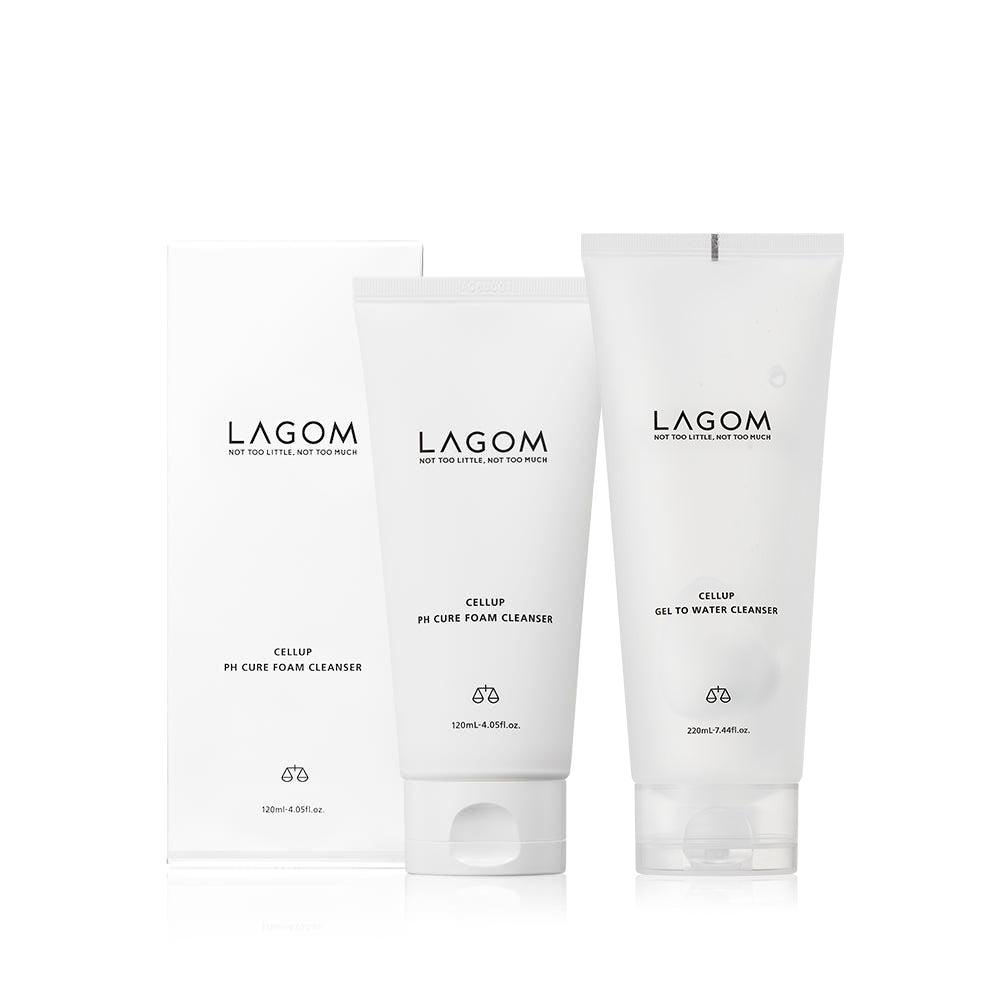 Lagom pH Cure Cleansing Duo (pH Cure Foam 120ml + Gel-to-Water Cleanser 200ml)