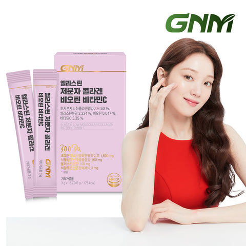 GNM Elastin Low-Molecular Collagen Peptide Powder Stick with Biotin & Vitamin C (1 Pack)