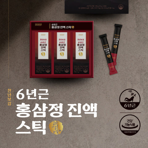 DongKook Pharmaceutical CheonNyeonBogam Premium Korean 6-Year Red Ginseng Extract Sticks Total 180 sticks (300 g 6 units)