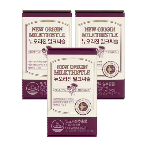 New Origin Himalaya Milk Thistle 3-Box 6-Month Supply (900mg x 180 tablets 54g)