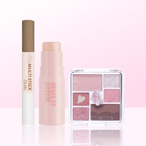 I'M MEME DIY Date Set (3-piece Blusher + Dual Stick + Eyeshadow Palette)