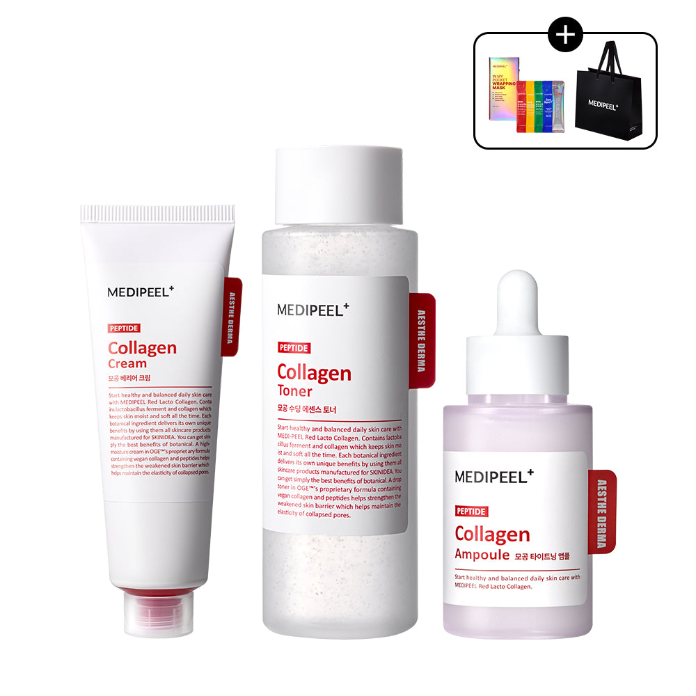Medipeel Pore Gift Set (Barrier Cream 80ml + Soothing Essence Toner + Pore Tightening Ampoule)