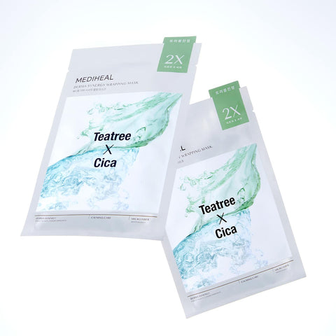 Mediheal Derma Synergy Wrapping Mask (Tea Tree x Cica), 14 Sheets, 25 ml each
