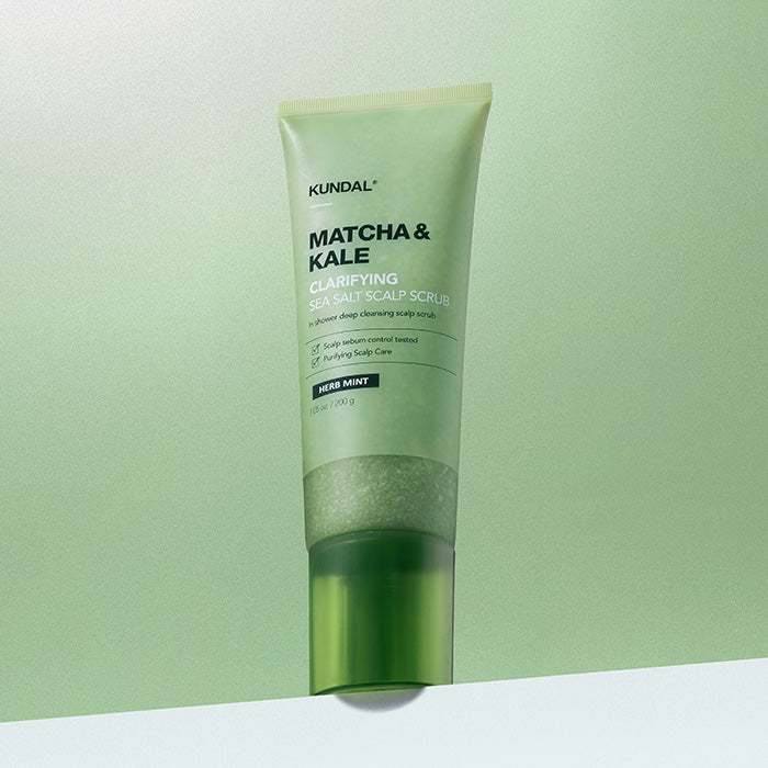 Kundal Matcha & Kale Clarifying Sea Salt Scalp Scaling Shampoo - Herb Mint, 200g