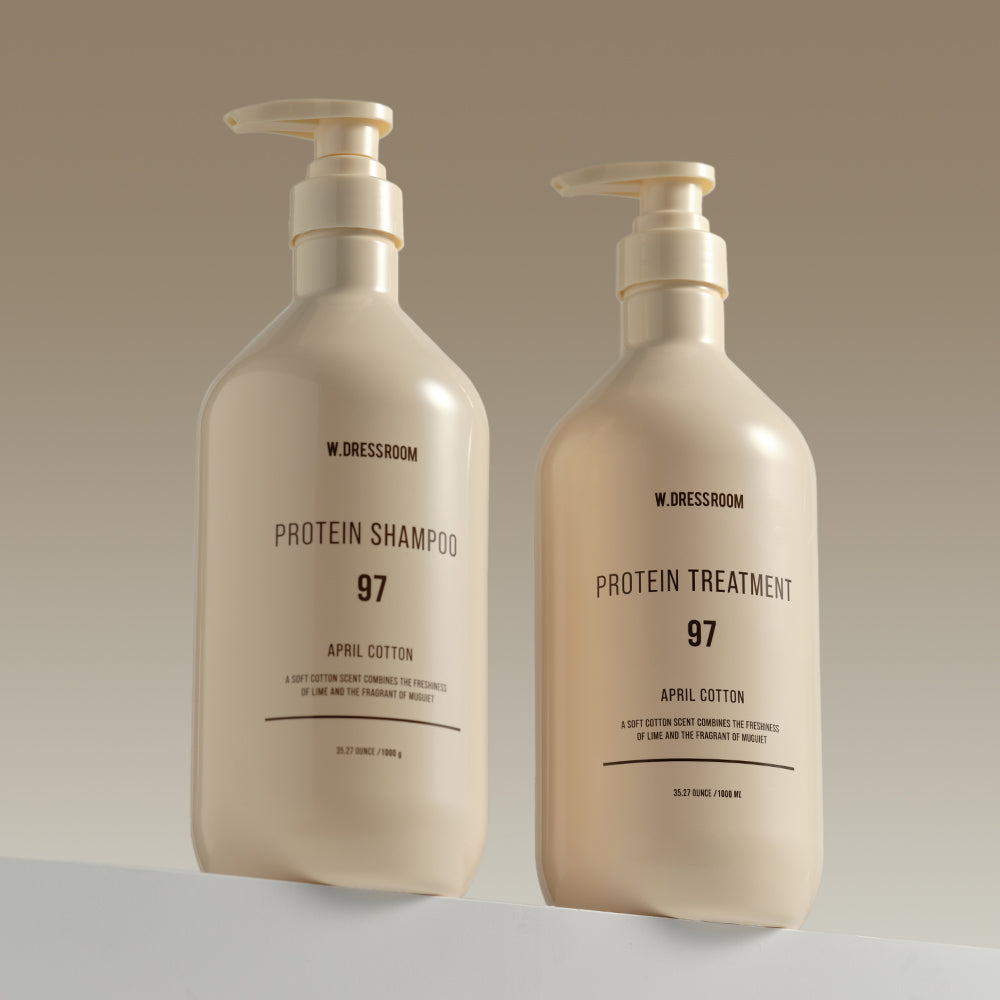 W.Dressroom Protein Anti-Hair Loss Shampoo & Treatment No.97 April Cotton 1000g (2 Pack)