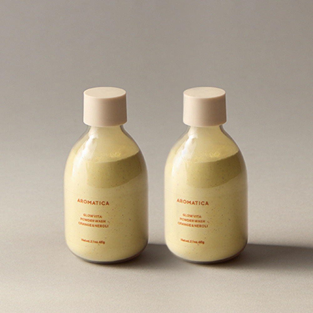 Aromatica Glow Vita Powder Wash Cleanser Orange & Neroli 60g (2 Pack)