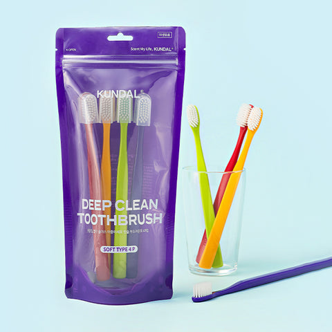 Kundal Deep Clean Plus Dual Microfilament Toothbrush Set 4 Pack