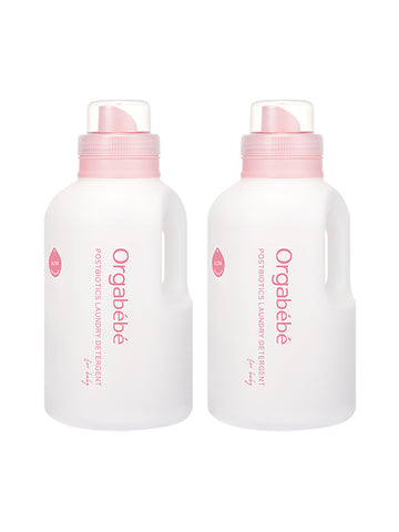 Orgabebe Baby Laundry Detergent Signature Scent Postbiotics Newborn 1000ml (2 Pack)