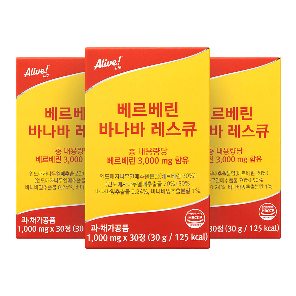 Alive Natural Life Alive Berberine Banaba Rescue 30 Tablets (3 Pack)
