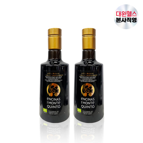 Daewon Health Encinas de Monte Quinto Organic Extra Virgin Olive Oil 500ml (2 Pack) (Spain)
