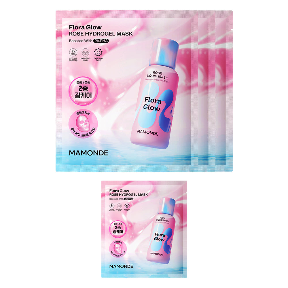 Mamonde Flora Glow Rose Hydrogel Mask (3 pack)