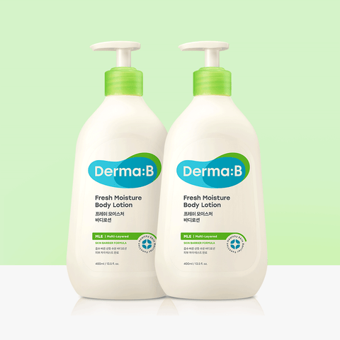 Derma:B Fresh Moisture Body Lotion 400ml (2 Pack)