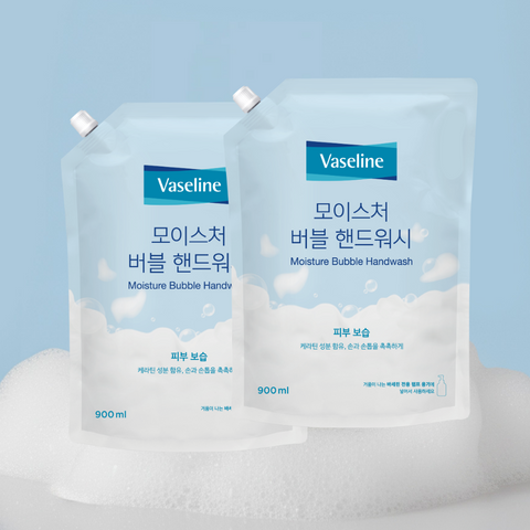 Vaseline Moisture Bubble Hand Wash Refill 900ml x 2