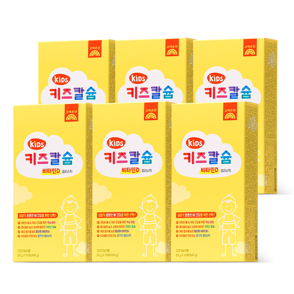 Koreaeundan Kids Calcium & Vitamin D Jelly Stick 15 sticks x 6