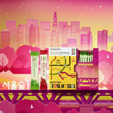JungKwanJang Beauty Of Seoul Red Ginseng Pomegranate Stick 10 sticks + Aloe Gel Stick 10 sticks (Set)