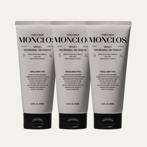 Monclos Velvet Nourishing Treatment 200ml (3 Pack)