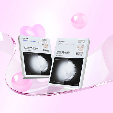 Mediheal Hyper Gel Mask 2-Type Set - 20 Sheets (Collagen + Hyaluronic Acid)