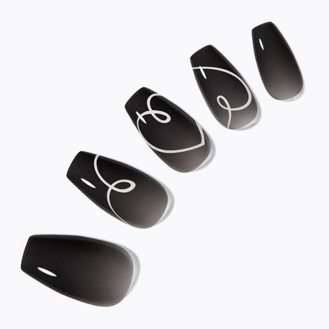 Dashing Diva Magic Press Drawing Heart (Coffin) Nail Tips